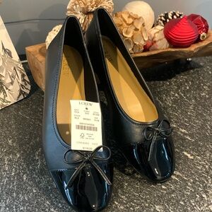 J Crew Black Flats w Tag